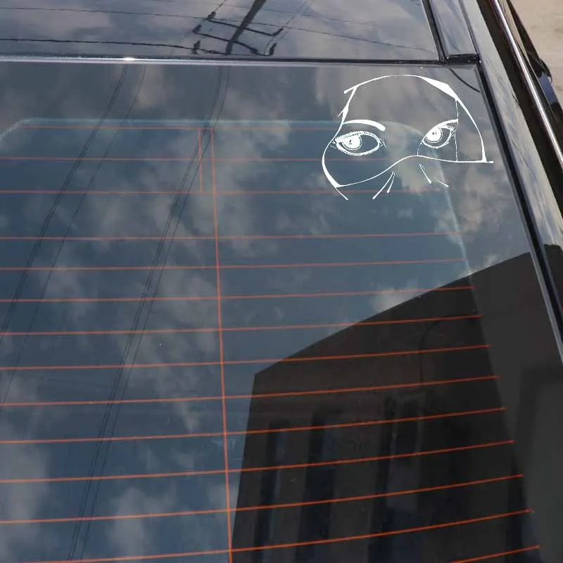 

YJZT 15.1*11.3CM Shy Mystery Girl Face Car Sticker Black/Silver Vinyl Car Decal Popular Fashion Style C20-0918