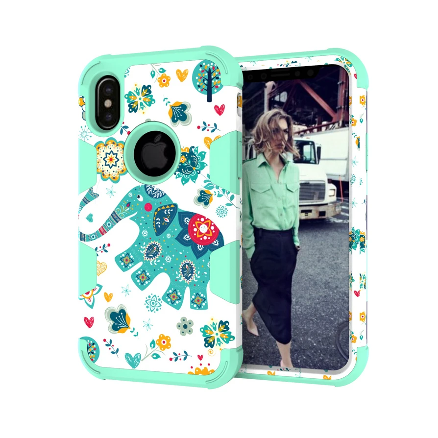LONEUX Dirt-resistant Anti-knock Phone Case For iPhone X 8 7 6Plus Soft TPU and PC Heavy Duty Protection Cover |