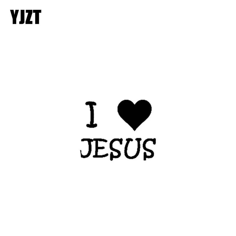 

YJZT 12,7 см * 10,1 см Любовь Иисуса для автомобилей и мотоциклов личность Стикеры наклейки черный/серебристый C13-00062