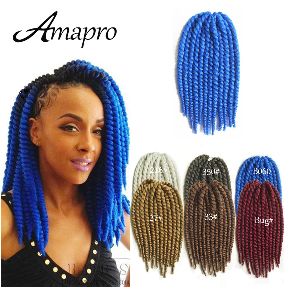 Amapro Волосы Два тона Гавана twist крючком волосы 12 &quot80 г гавана мамбо твист косу афро
