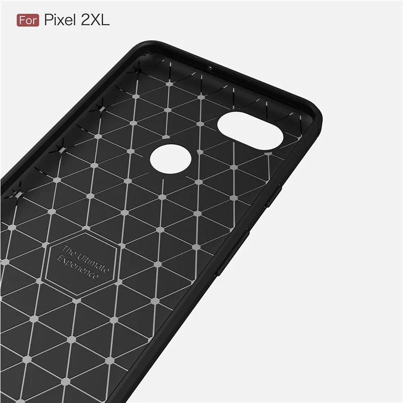 For Google Pixel 2XL Case Carbon Fiber Ultra Super Thin Slim Back Cover Soft TPU Silicone Hybrid Protective 2 XL Shell |