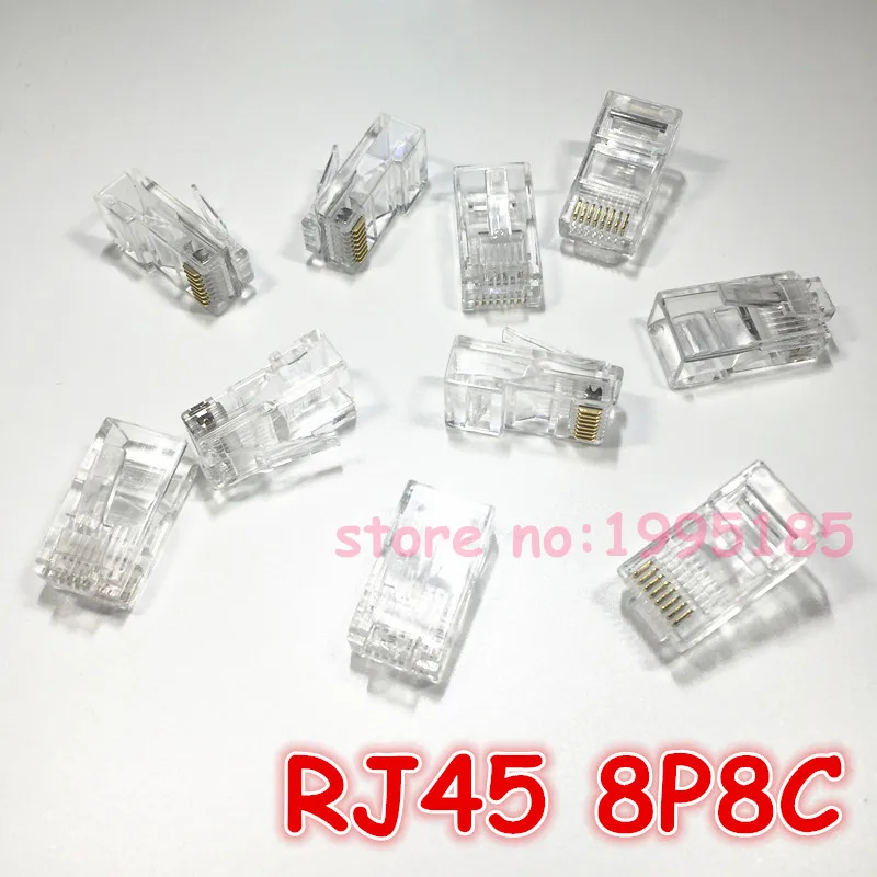 50 шт./лот RJ45 8P8C сетевой кабель CAT5E Cat6 обжимной разъем|connector crimp|connector plugplug connector |