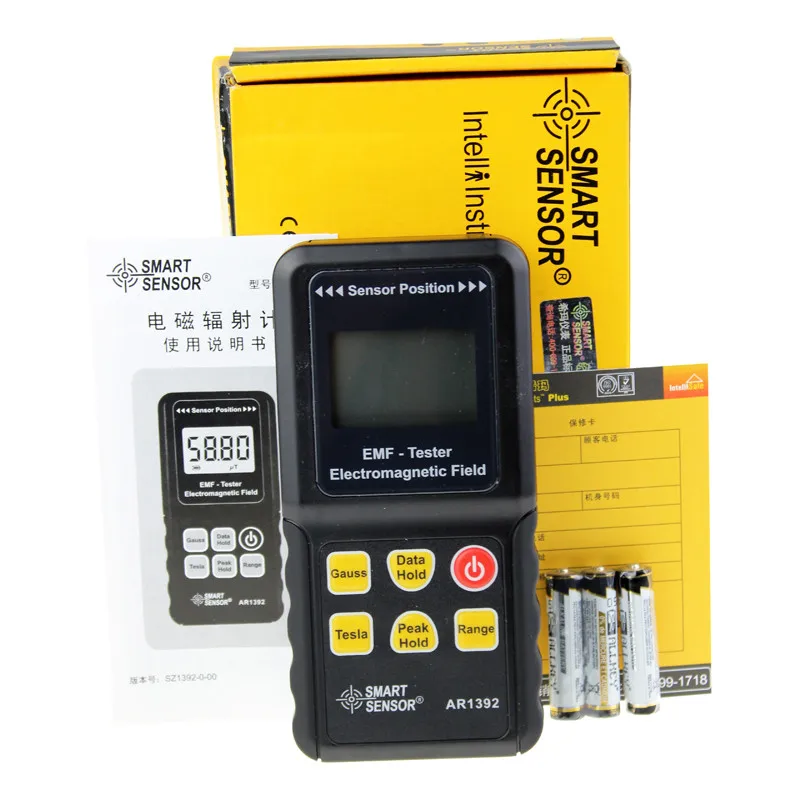 AR1392 EMF детектор измеритель электромагнитного поля излучения Milligauss 0 ~ 2000 мг 200uT