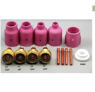 Сертифицированные товары максимальный комплект сопла из глинозема TIG задняя