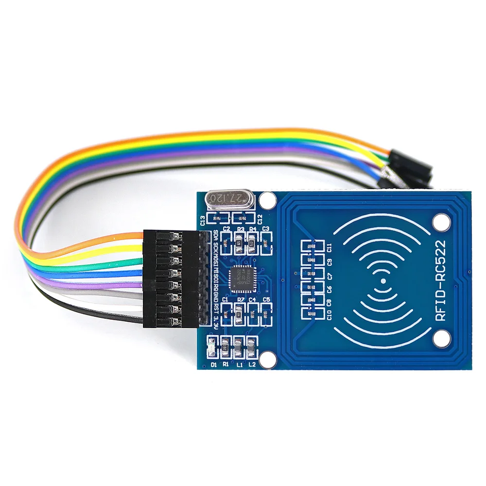 Открытый Смарт RC522 RFID считыватель карт модуль комплект с 8P кабель для Arduino с S50 карты/брелок