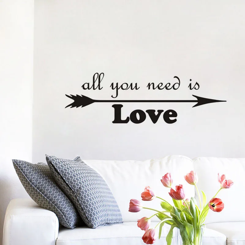 Все что вам нужно это любовь виниловая наклейка на стену цитата сделай сам