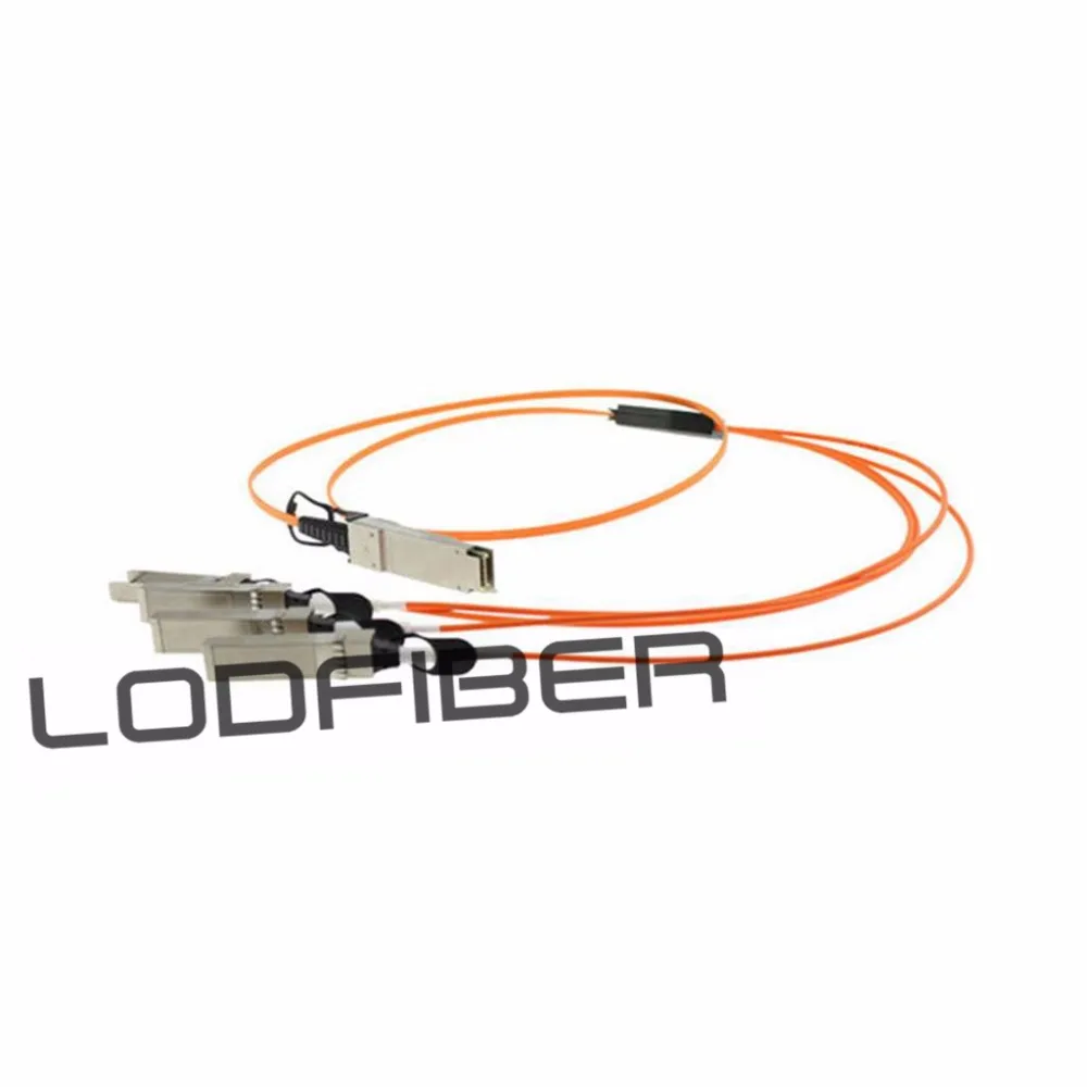 Активный оптический кабель 1 м (3 фута) Fortinet совместимый с 40G QSFP + до 4x10G SFP |