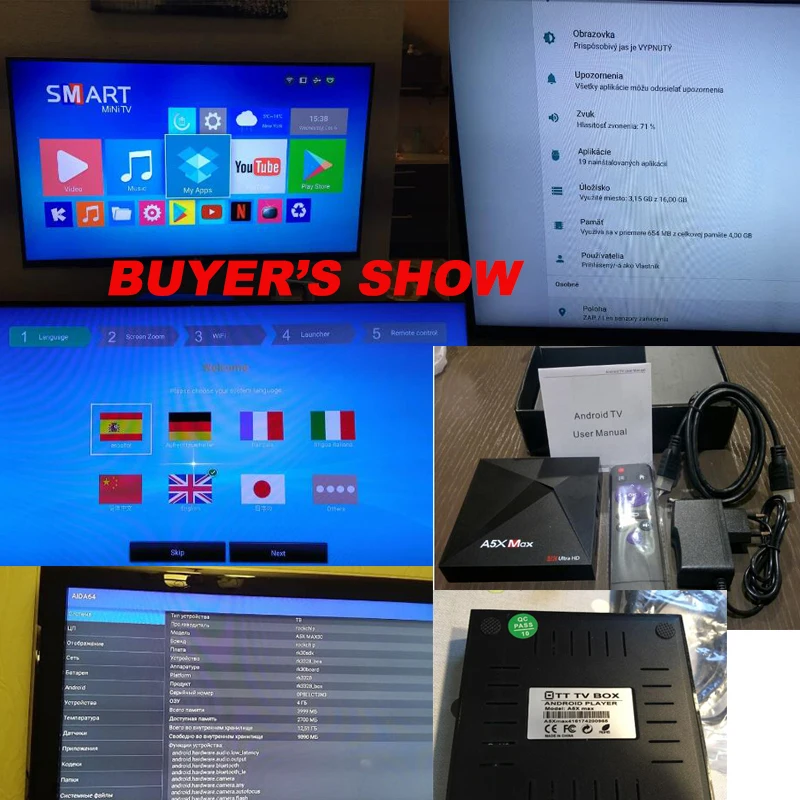 OTHA A5X Max 4 ГБ 32 Smart Android 7 1 ТВ Box двойной WiFi 1000 м LAN BT RK3328 Quad Core MINI PC VP9 H.265 HDR10 К