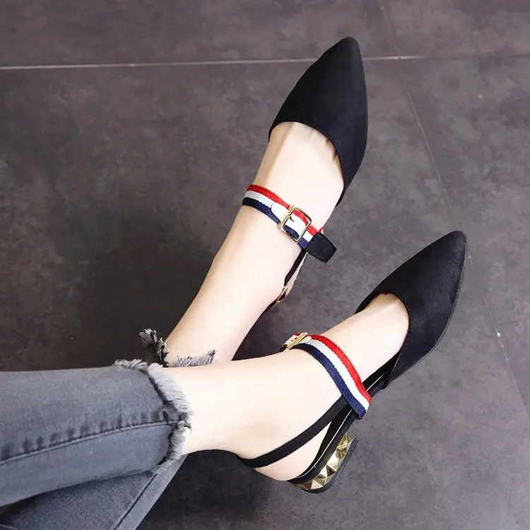 Spring 2019 Flat Women's Shoes Pointed Toe Shallow Buckle women Casual shoes woman K744 | Обувь
