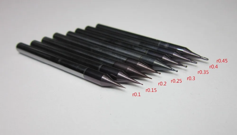 8 шт. концевые фрезы HRC55 из карбида вольфрама с 2 канавками | Инструменты