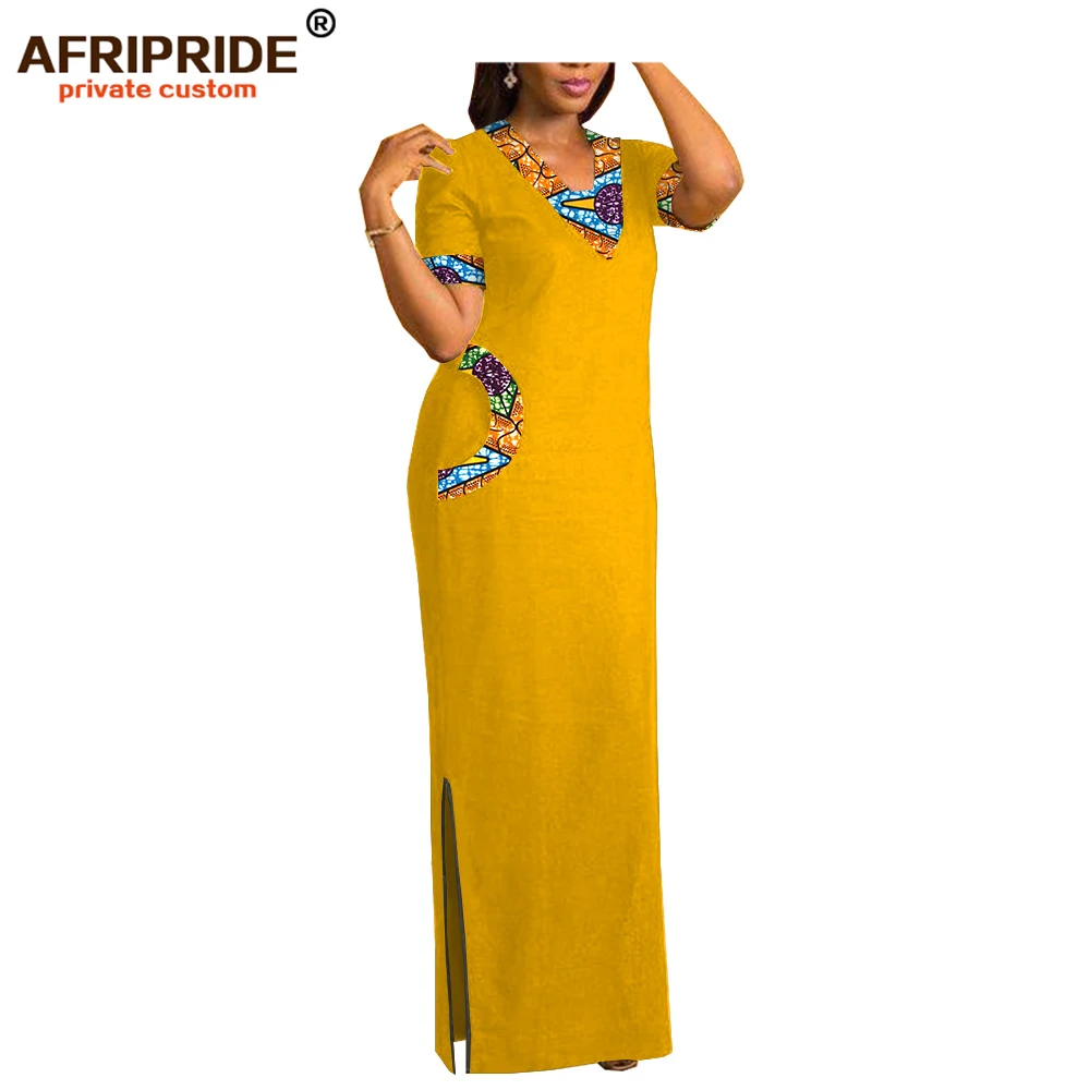 Африканская одежда из Анкары макси-платье для женщин AFRIPRIDE dashiki с коротким