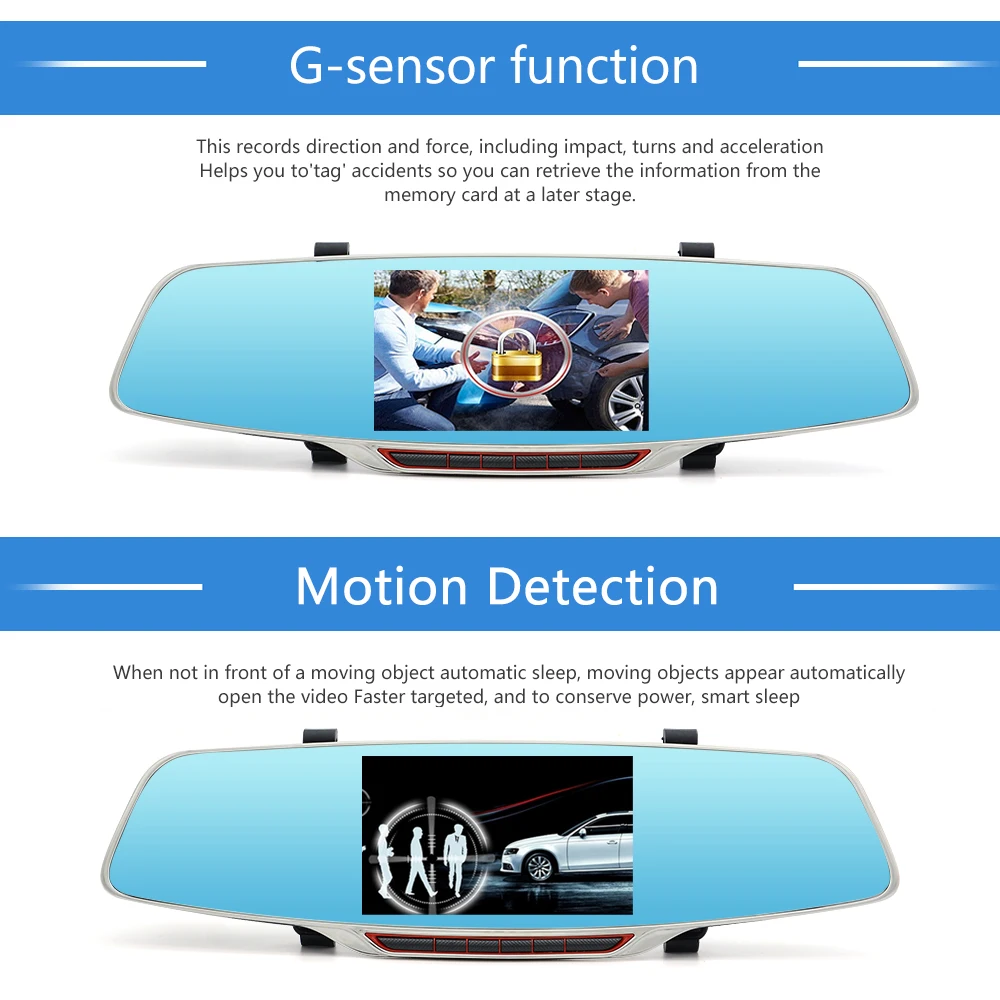 Junsun автомобиля Камера DVR Регистраторы зеркало регистратор 5 &quotIPS с ADAS LDWS Full HD 1080 P