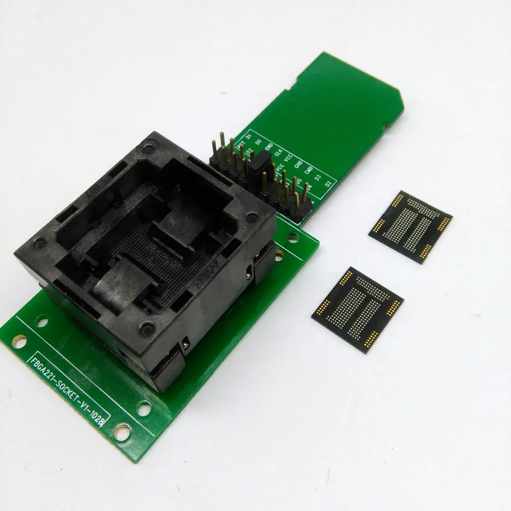 EMCP разъем для SD BGA 221 тестирования открытая верхняя структура eMCP программист nand