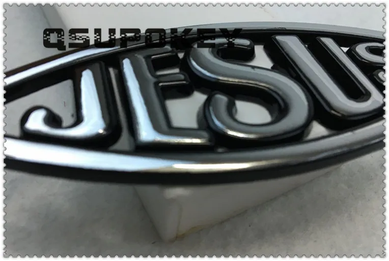 QSUPOKEY Jesus fish 3D car sticker chrome badge shape decoration waterproof applique Christian decal | Автомобили и мотоциклы