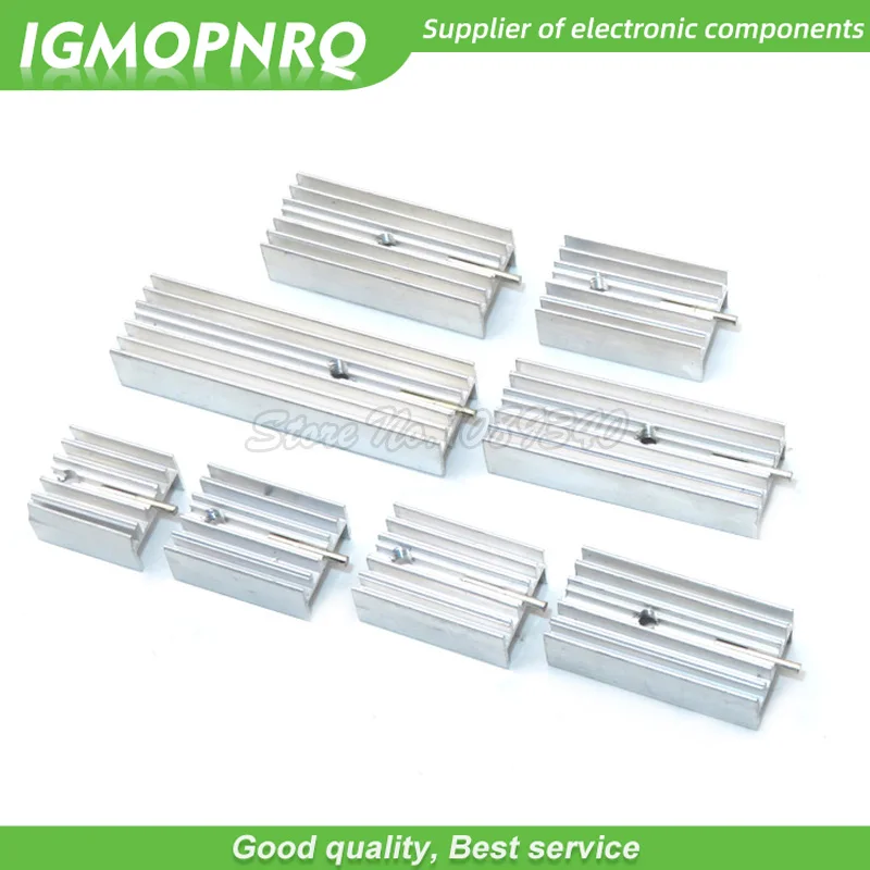 

10pcs white Aluminum Heatsink Radiator 15*10*16/20/22/25/30/40/50mm With Needle Transistor TO-220 For TO220 Transistors IGMOPNRQ