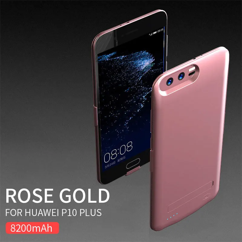 Rose For P10 Plus NENG 6800 мАч чехол для зарядного устройства для huawei P9 P10 power Bank чехол для зарядки телефона Тонкий чехол для зарядного устройства для huawei P9 P10 Plus - Цвет: Rose For P10 Plus