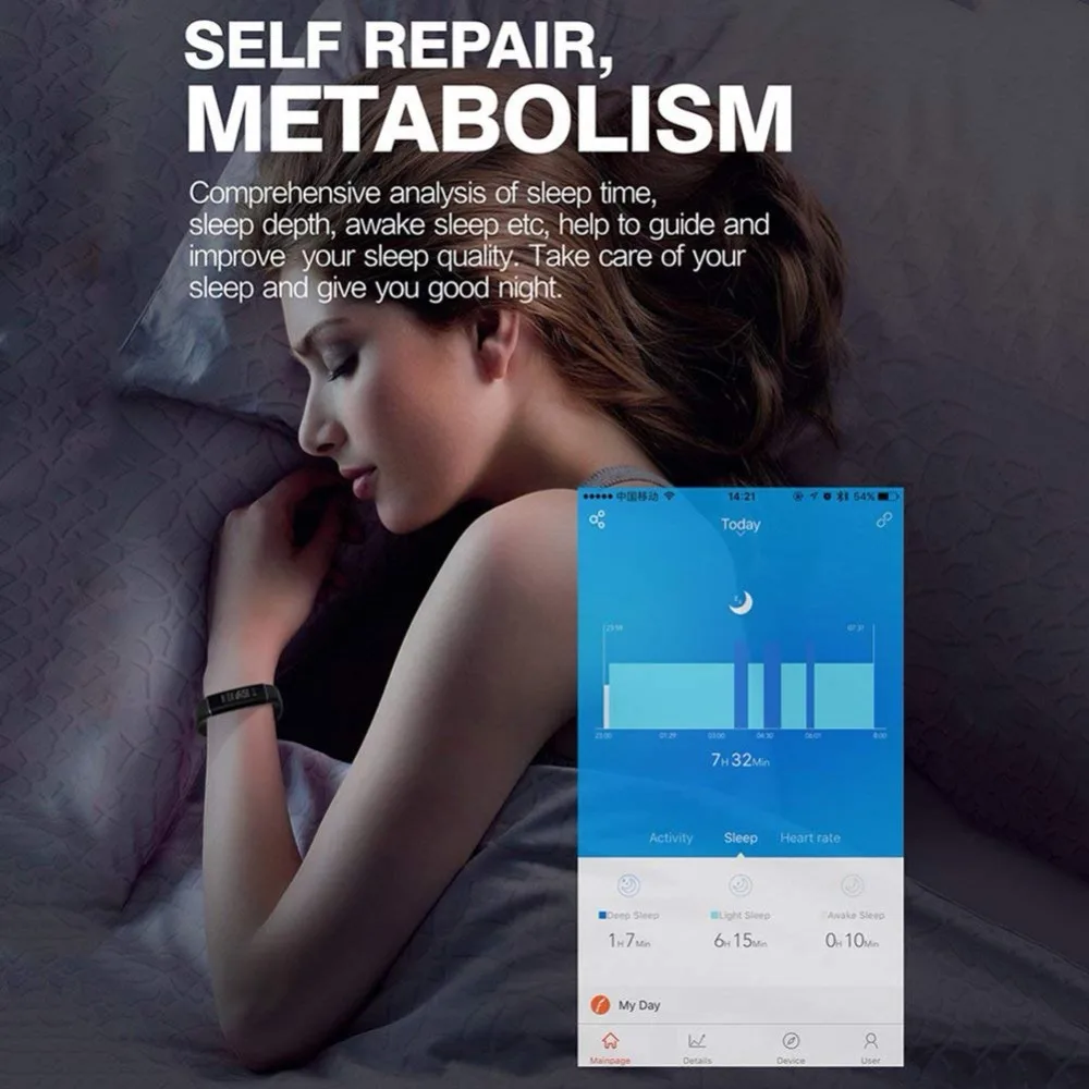 Smart Band ID130HR IP67 Водонепроницаемый монитор сердечного ритма Фитнес трекер