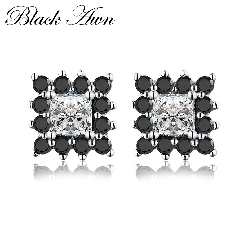 Женские серьги из серебра 925 пробы с черной шпинелью|earrings for|earrings for womenearrings earring |