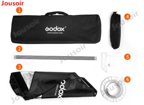 Godox 12 дюймов x 47 30x120 см Прямоугольный софтбокс с сотовой сеткой для фотовспышки