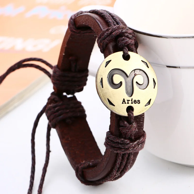 Модные кожаные браслеты ISINYEE с изображением Лев скорпион женские для девушек