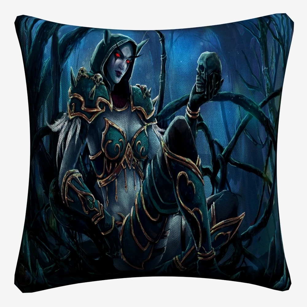 Sylvanas Windrunner WOW игра декоративная льняная Наволочка на подушку размером 45*45 см