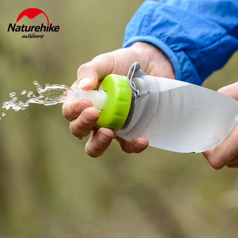 Naturehike сверхлегкие складные спортивные бутылки для воды без BPA зеленая бутылка