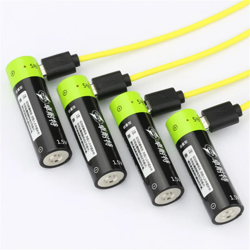 2 шт/4 шт ZNTER 1 5 V 1250mAh USB аккумуляторная батарея AA Li Po для моделей RC передатчик пульт