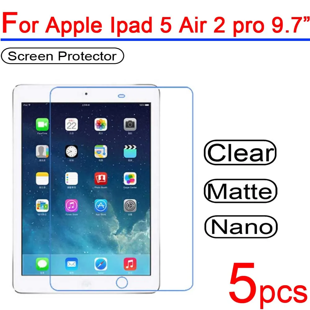 5 шт. ультра прозрачный ПЭТ мягкий ЖК экран для Ipad pro Защитная крышка экрана 4/2/3/5/air