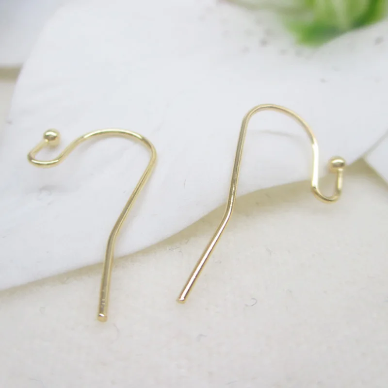 5 пар круглые серьги Крючки с золотым покрытием 22 х12 мм|gold filled earring hooks|earring hooksfor making
