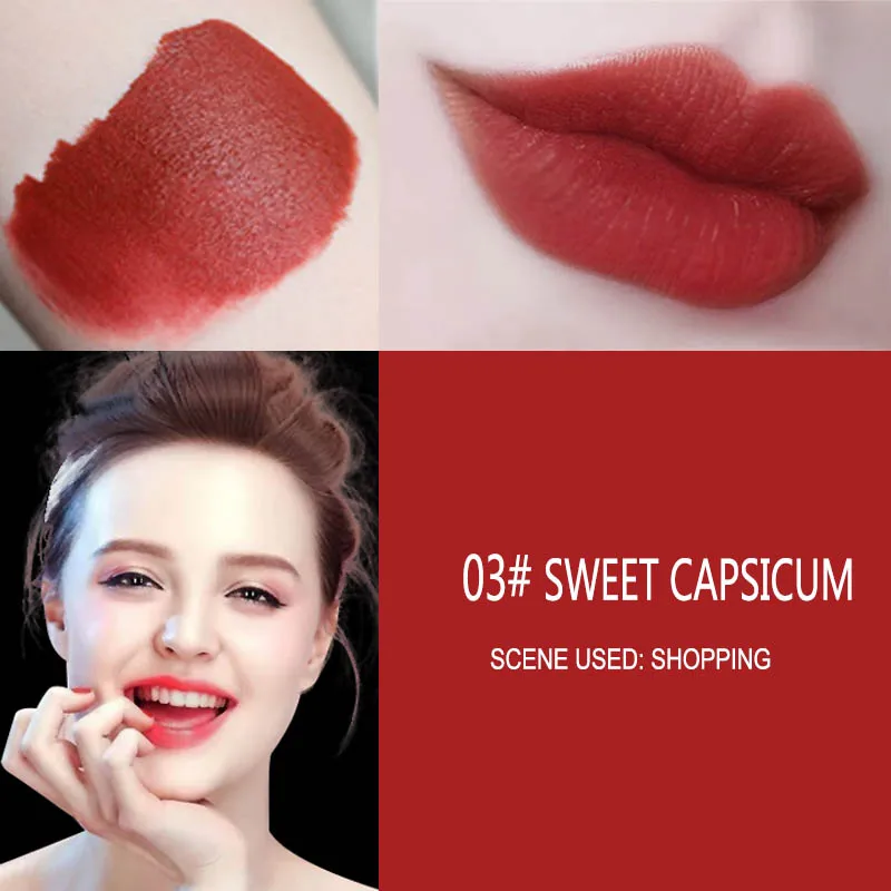 5 шт./компл. матовый набор для макияжа жидкая губная помада стойкий