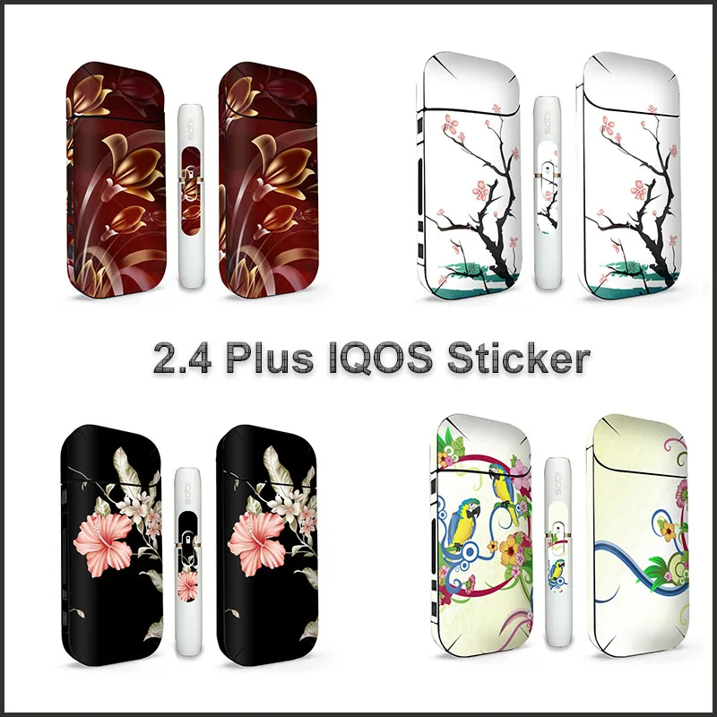 Наклейка на кожу с цветочным узором для IQOS 2 4 Plus универсальная декоративная