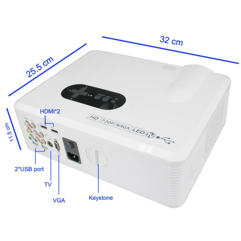 Оригинальный CL720 цифровой телевизионный проектор CL720D 1280x720 HD Видеопроектор 3000