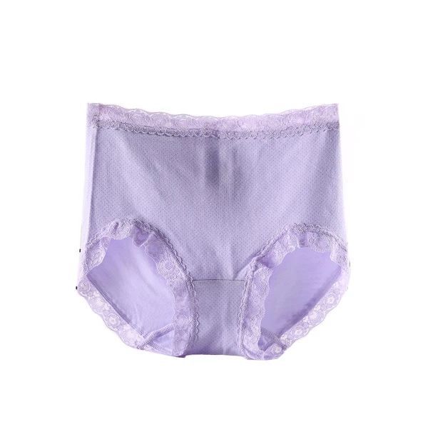 purple Женское нижнее белье из хлопка, нижнее белье, трусики для женщин, нижнее белье с высокой талией, большие размеры, брюки 2XL 3XL 4XL, дышащие женские трусики - Цвет: purple