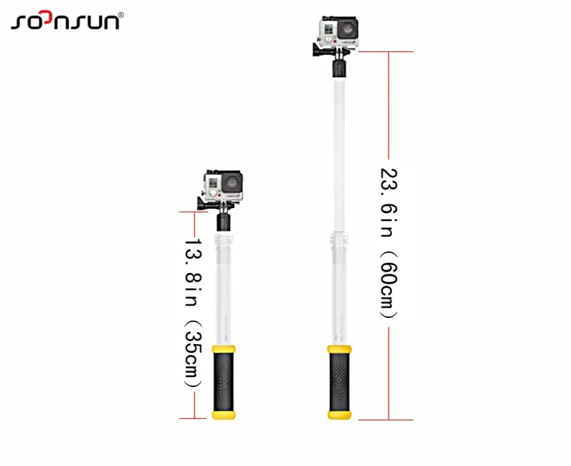 SOONSUN для Go Pro 12 24 &quotПлавающий удлинитель Поплавковый полюс дистанционная ручка