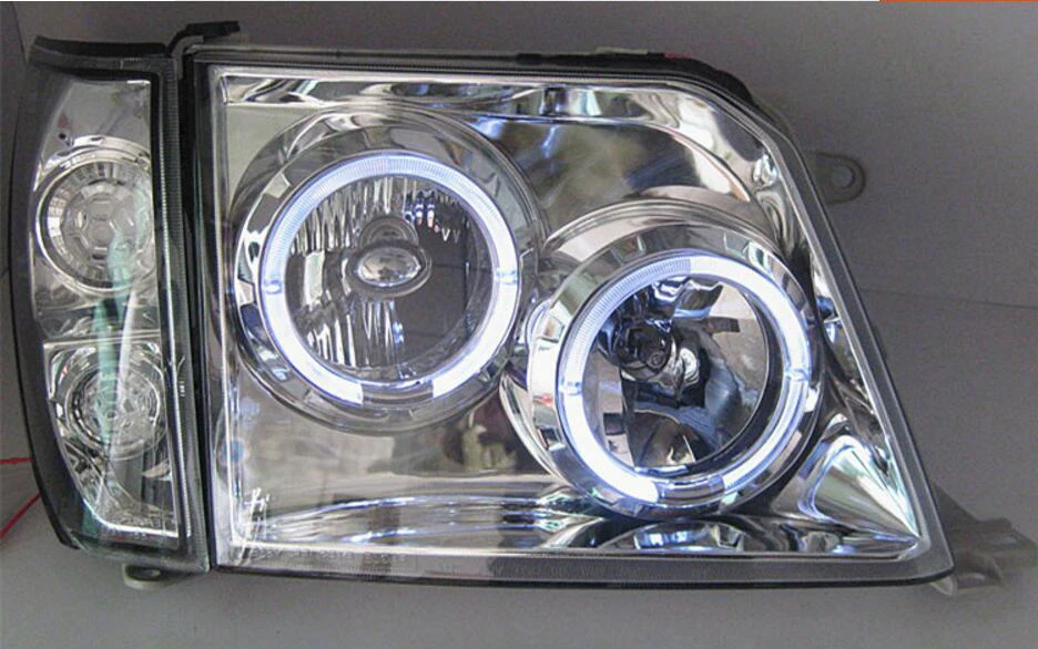 Черный/серебристый один комплект Cruiser FJ90 LC90 FJ90 Prado 3400/2700 1998-2002 фары лампы ангельские глазки автомобильные аксессуары