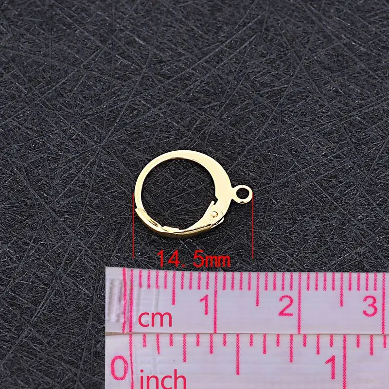 10 шт./лот круглые серьги крючки золотого и серебряного цвета из нержавеющей