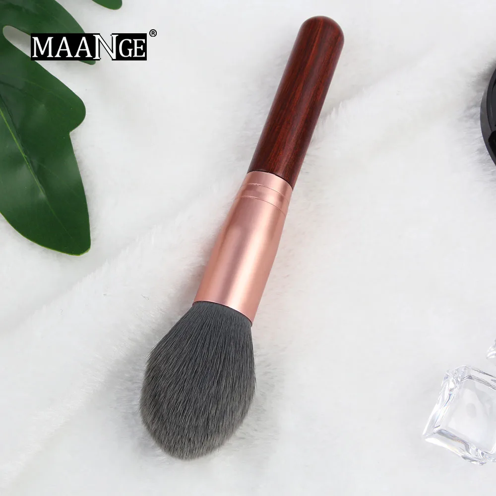 Black MAANGE, Профессиональные кисти для макияжа лица, пудра, основа, румяна, макияж, кисть для декоративной косметики, инструмент Maquiagem - Handle Color: Black