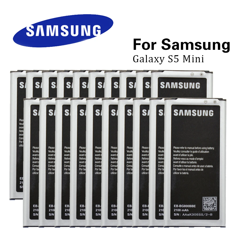 

20pcs Wholesale Batteries For Samsung Galaxy S5 Mini G800 G800F G800H G800A G800Y G800R EB-BG800BBE NFC Original