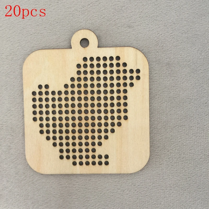 

20pcs free shipping DIY wood cross stitch kit christmas decoration home decoration