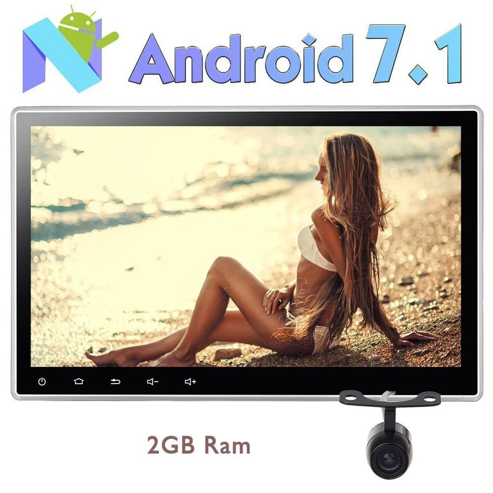 Eincar сзади Камера + 2 дин Радио стерео Android 7.1 Авто 10.1 ''регулируемый угол обзора