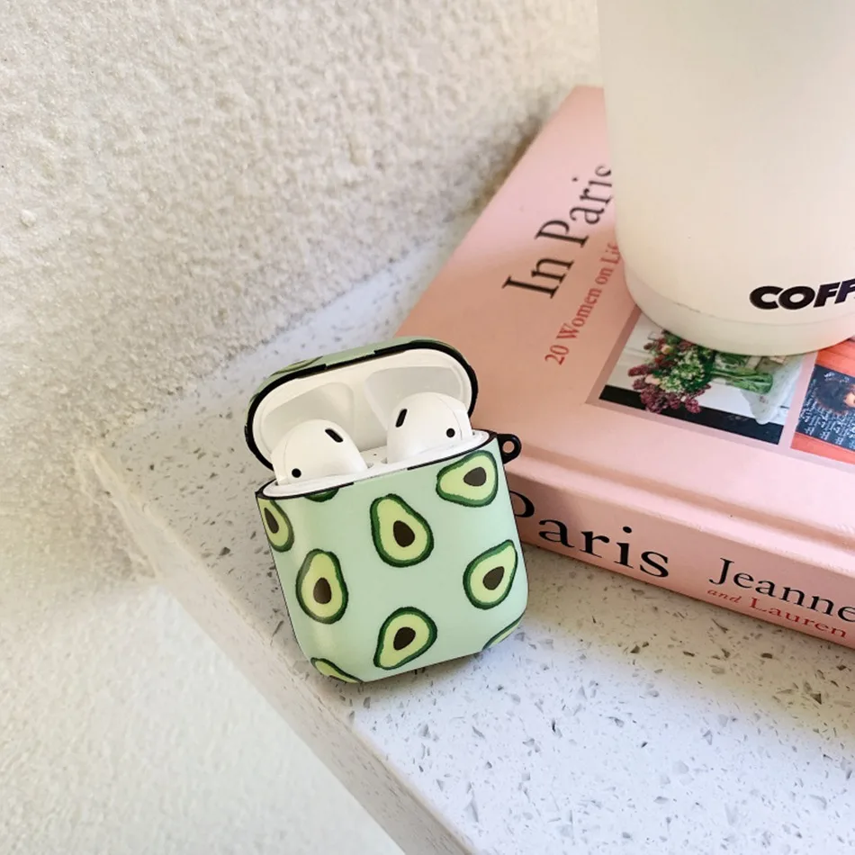Чехол для наушников Airpods 2 чехол Роскошный авокадо мраморный чехол для наушников Защитный чехол для Apple Air Pods чехол аксессуары коробка