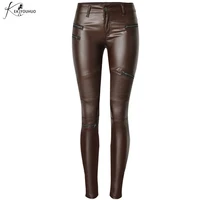 2020 winter stretch pu leather pants for womens black high waist casual joggers woman trousers plus size sweatpants female pants