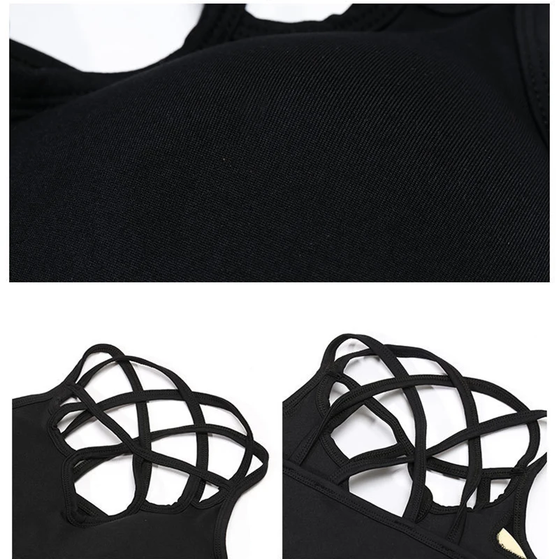 

Women Sports Bra High Stretch Breathable Top Yoga Bra Sexy Shockproof Push Cross Quick Dry Fitness Gym Running Female Sportswear