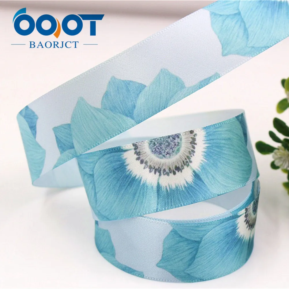 OOOT BAORJCT 1711141, Цветок атласные ленты, 25 мм, 10 ярдов ленты для шитья, Свадебные аксессуары DIY ручной работы материал