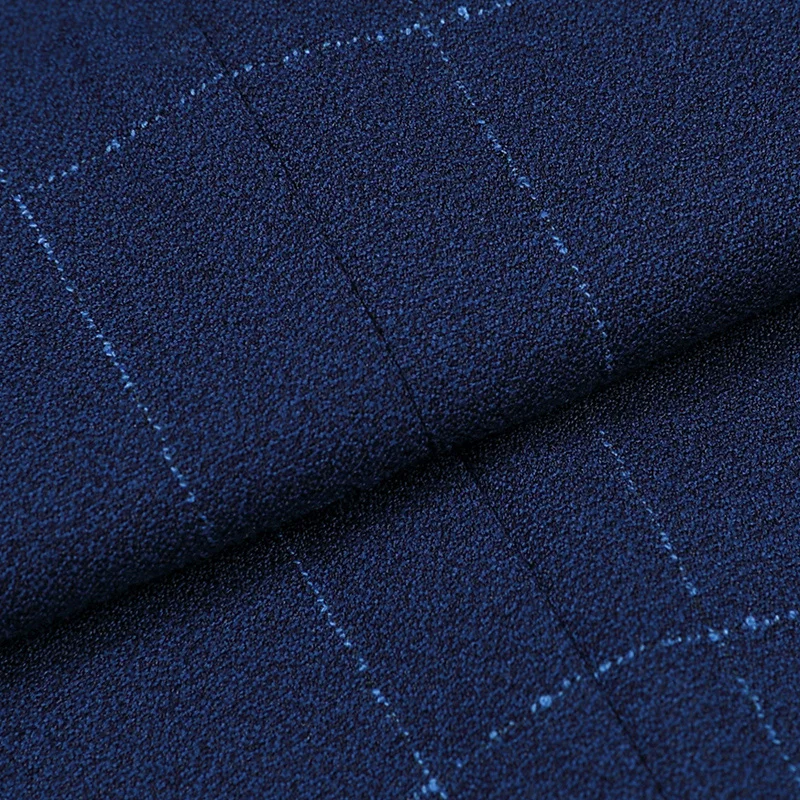 men suit blue plaid mens suits with pants vest father day gift wedding suits for men groom business man wear plus 6xl slim fit