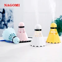 240ml usb mini air ultrasonic humidifier badminton aroma essential oil diffuser with colorful changing led light for home office