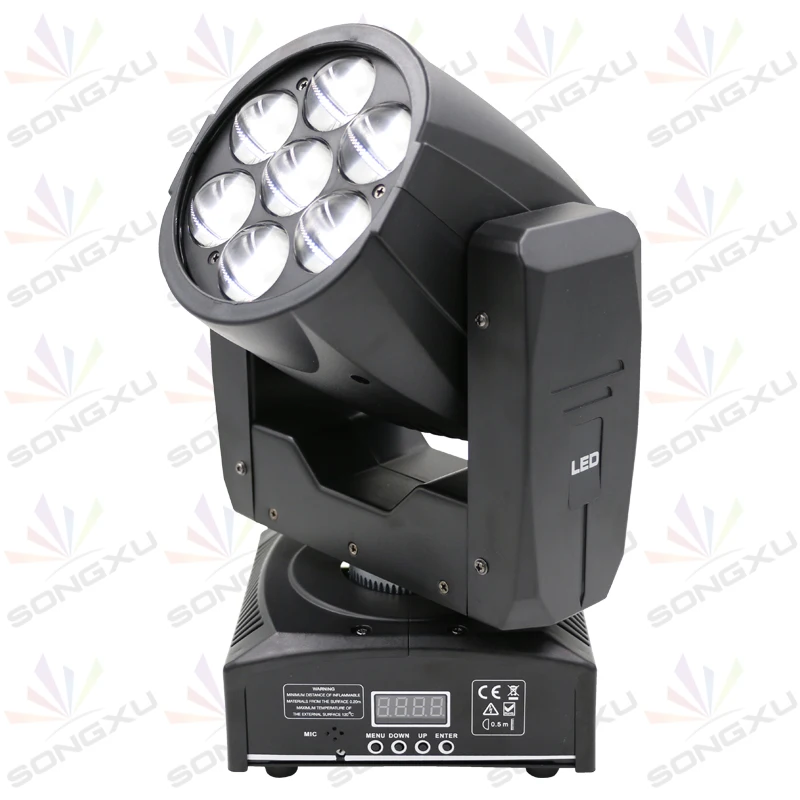 4 шт./лот SONGXU LED Moving Head Zoom Light 16 DMX Channel 7*12 Вт RGBW 4IN1 смешивание цветов DJ Освещение