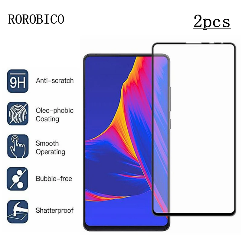 Rorobico 2 шт. 9 H полное покрытие защитный закаленное Стекло для Xiaomi mi Max Max2 Max3 Pro x3 x2 x2S