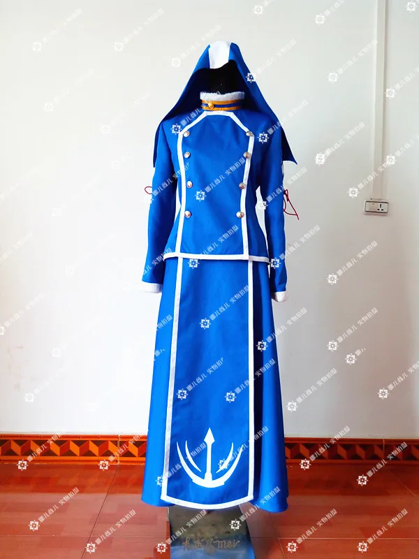 Аниме! Fate Stay night Prototype Saber униформа косплей костюм синий Royalblue для женщин/мужчин на