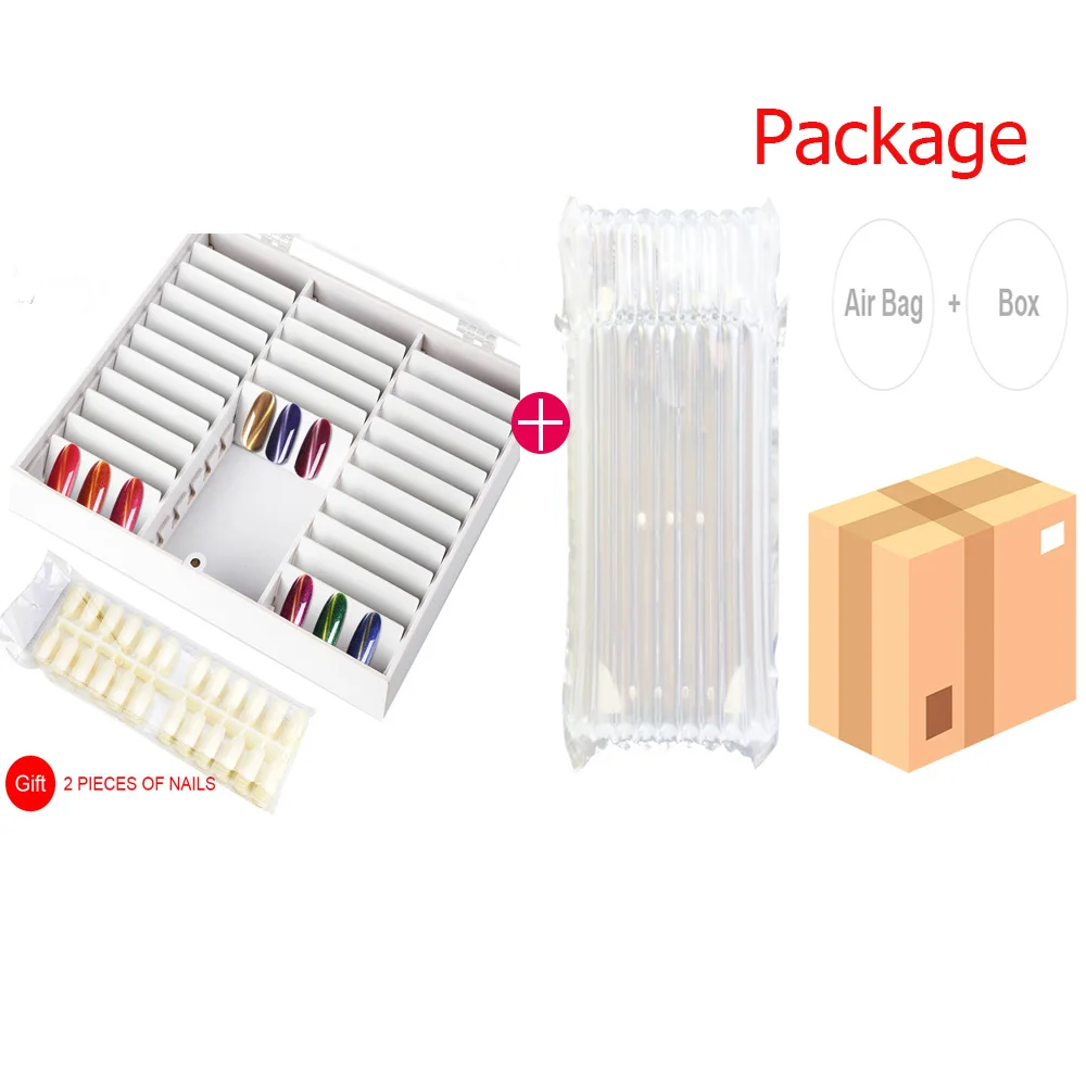white Nail Storage Box Fake Nail Tips Color Display Holder Nail Decoration Storage Box for Nail Art Decoration Container Display - Цвет: white